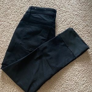 LOFT Black Curvy Straight Jeans